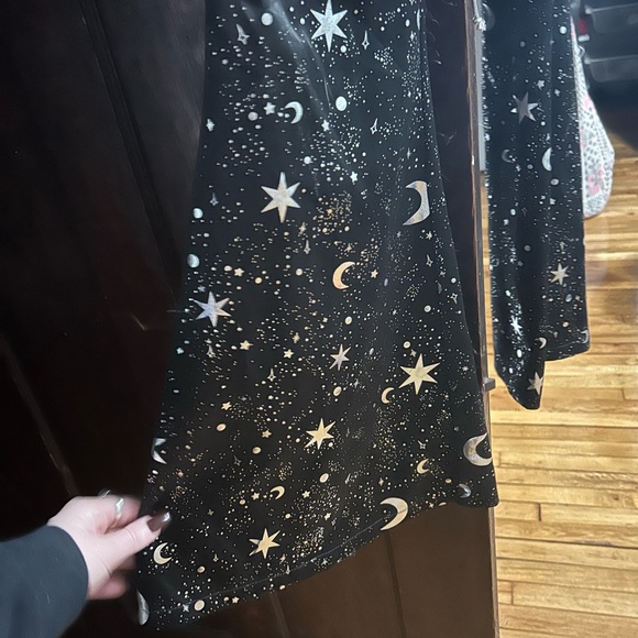 Celestial black and silver wide leg pants - Picture 3 of 4